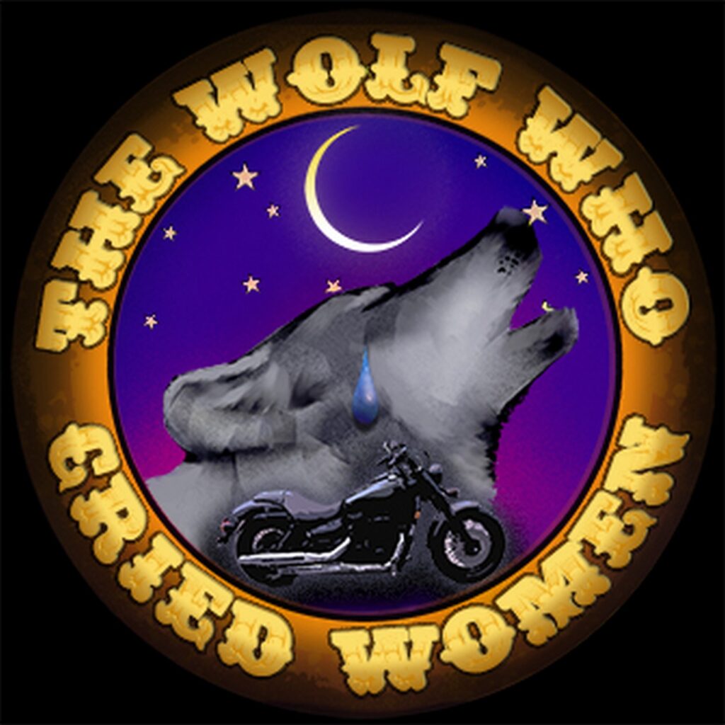 logo for the wolf who cried women podcast